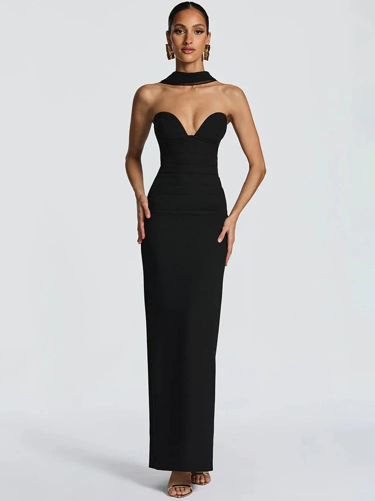 Arvianne | Halter Elegance Maxi Gown