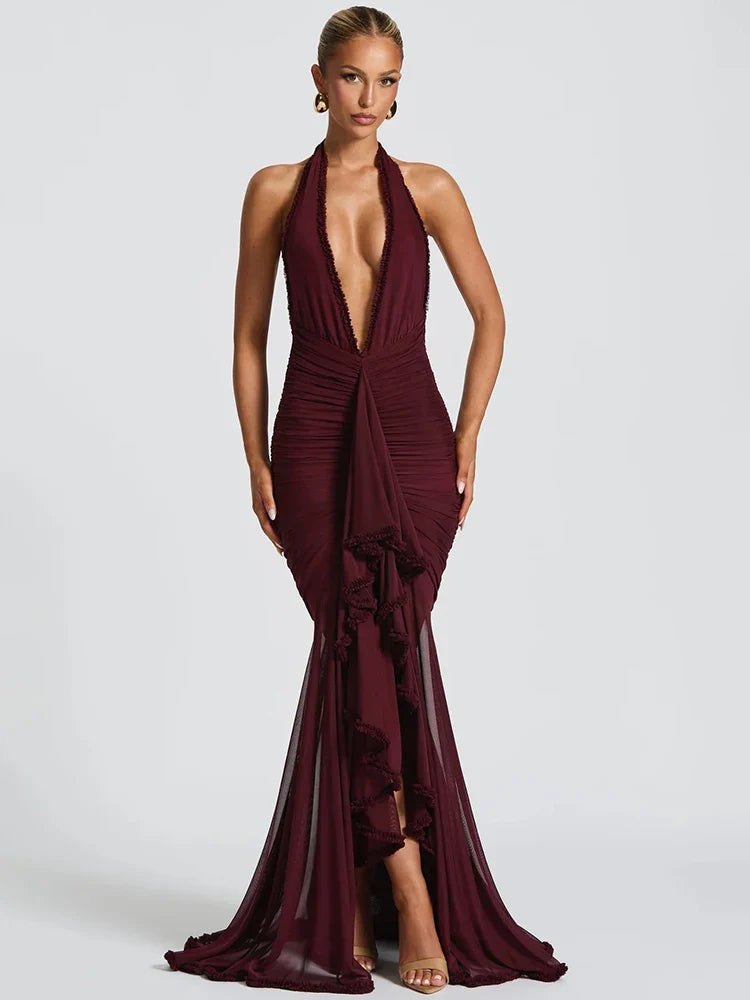 Esmira Halter Maxi Gown