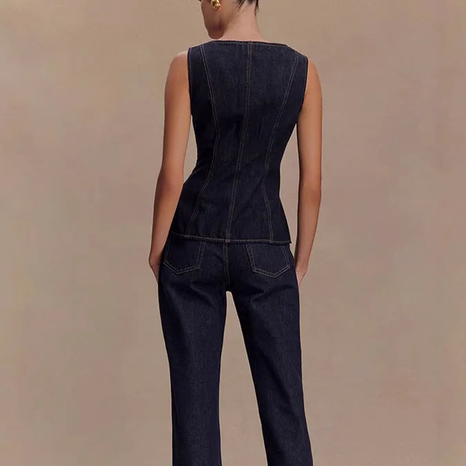 Juniper Denim Two-Piece Set