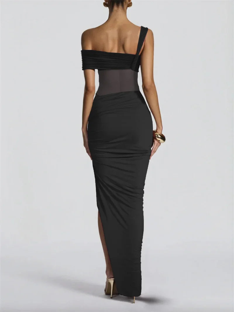 Carmina | Luxe One-Shoulder Maxi Dress