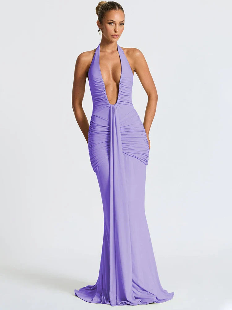Ardena Deep V Maxi Dress