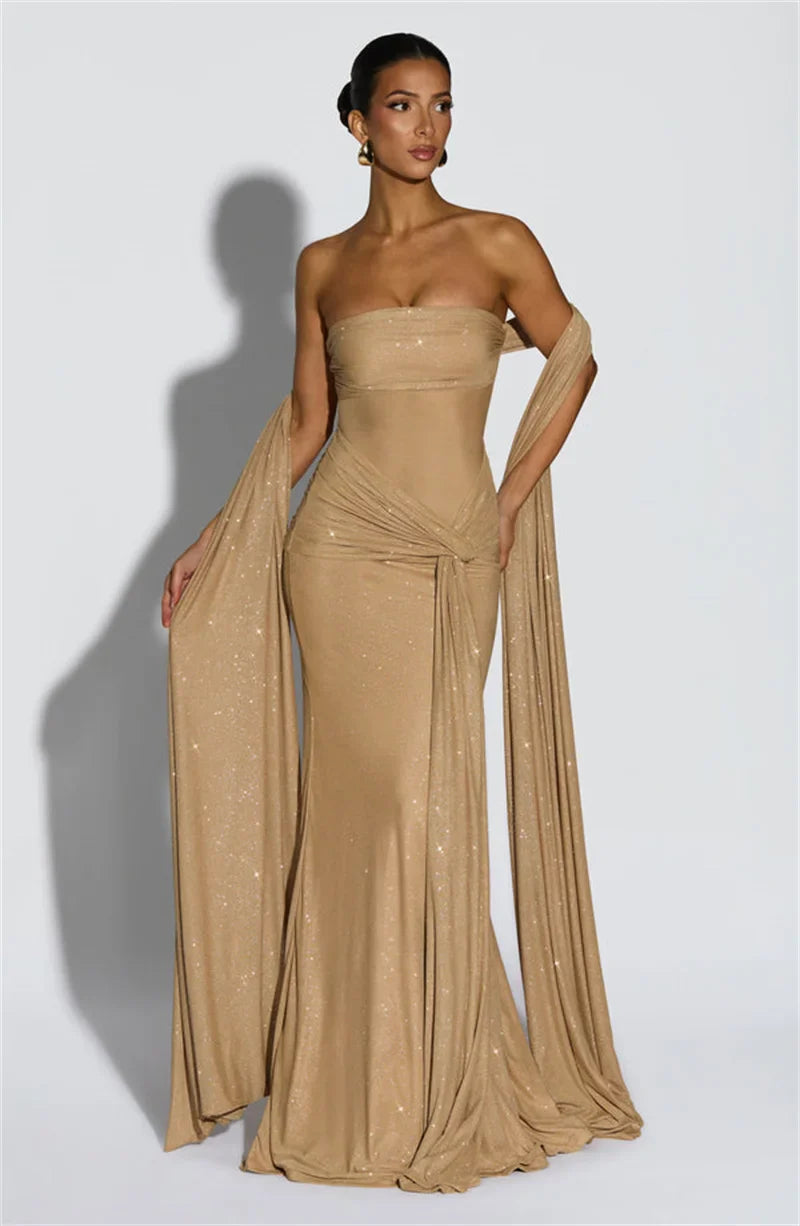 Marovelle | Sparkle Strapless Maxi Gown
