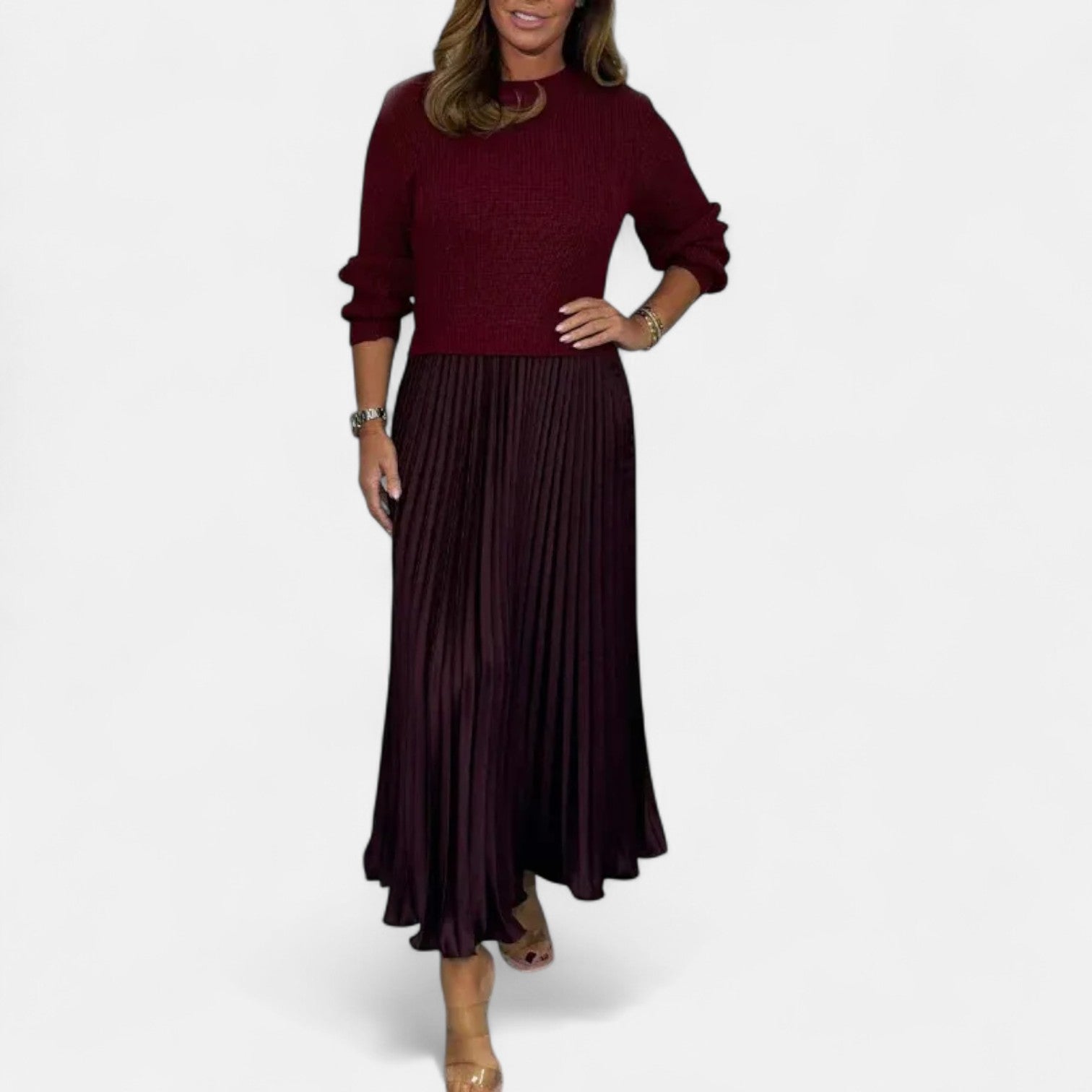 Luciana | Effortless Pleated Maxi Dress