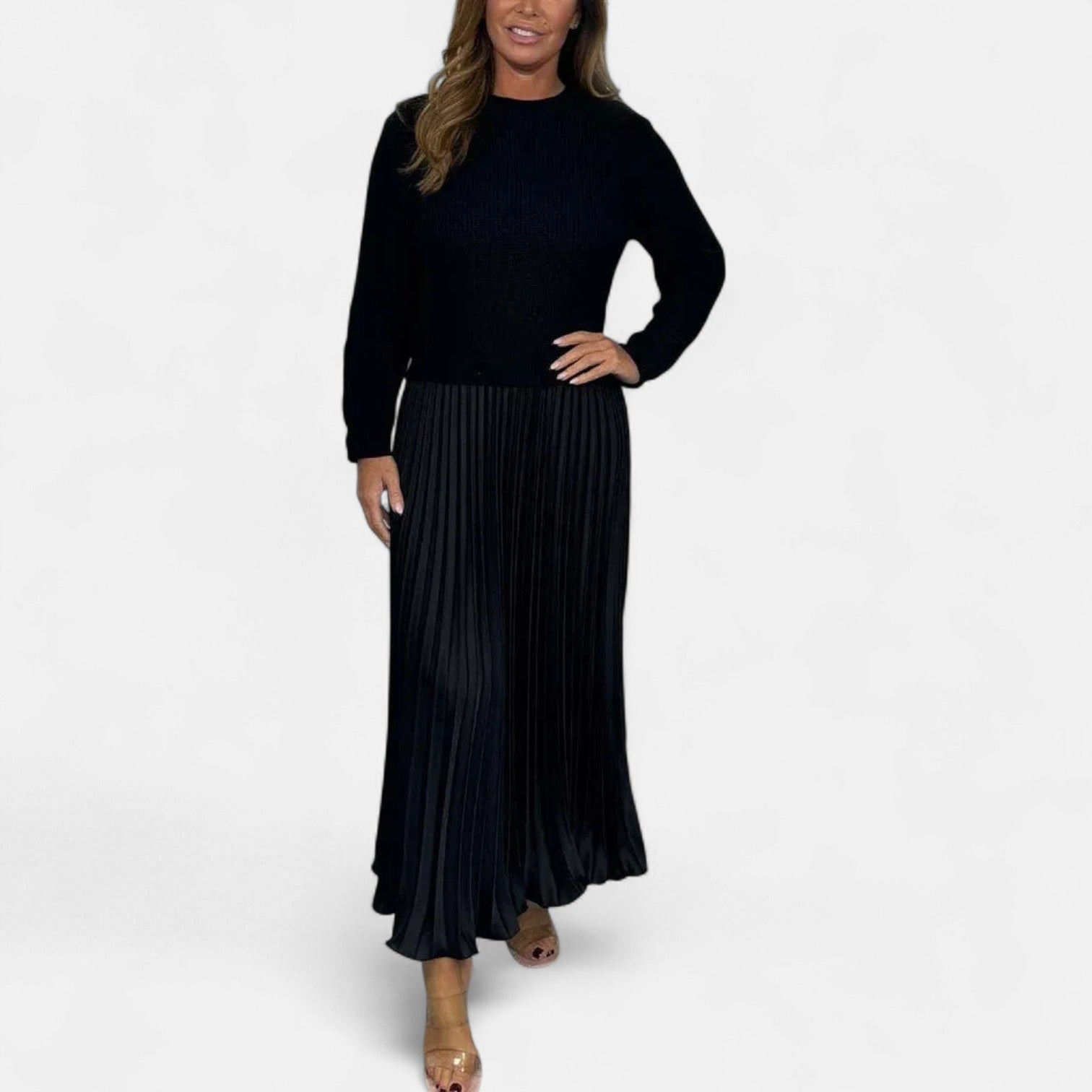 Luciana | Effortless Pleated Maxi Dress